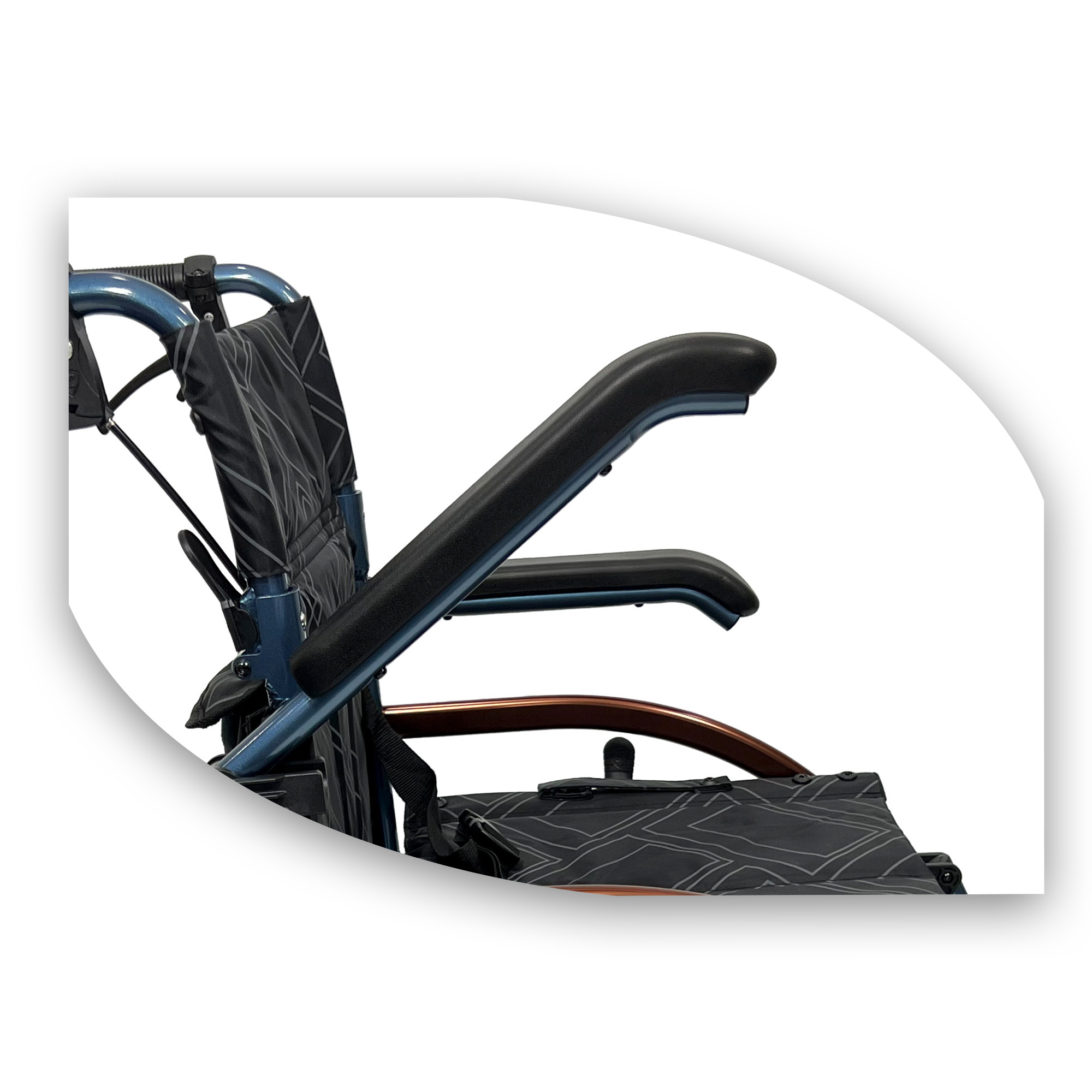 ASSURE REHAB Aluminium Pushchair with Flip-Up Armrest & Footrest 18"